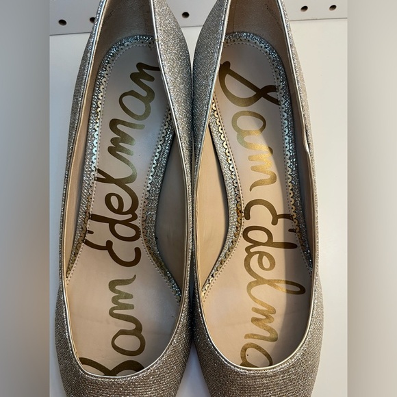 Sam Edelman Dori Kitten Heels Silver Metallic Size 10M - Picture 3 of 16